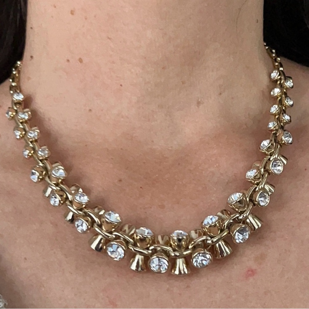 Elegant Gold and Rhinestone Necklace from White House Black Market - NWT